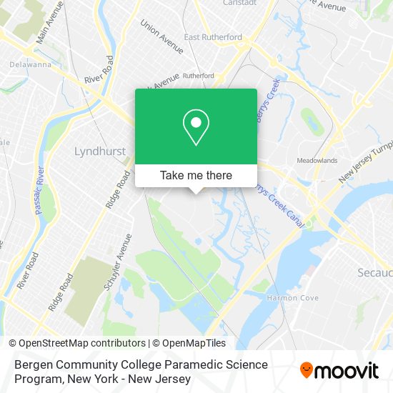 Bergen Community College Paramedic Science Program map