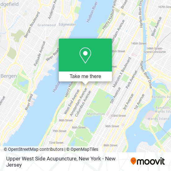 Upper West Side Acupuncture map