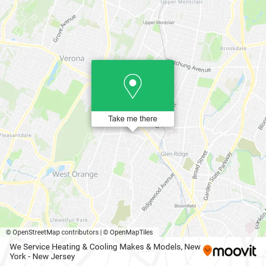 We Service Heating & Cooling Makes & Models map