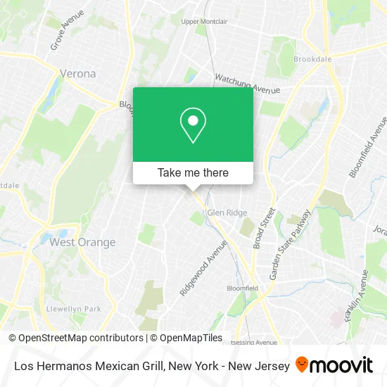 Mapa de Los Hermanos Mexican Grill