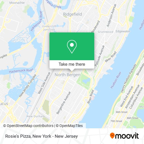 Rosie's Pizza map