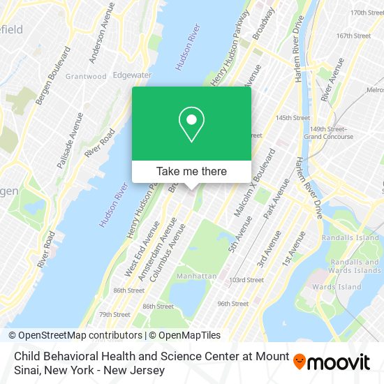 Mapa de Child Behavioral Health and Science Center at Mount Sinai