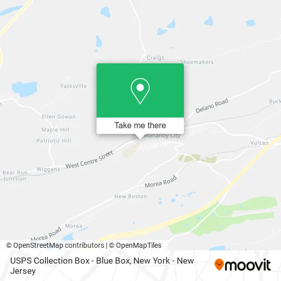 USPS Collection Box - Blue Box map