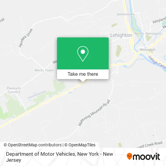 Department of Motor Vehicles map