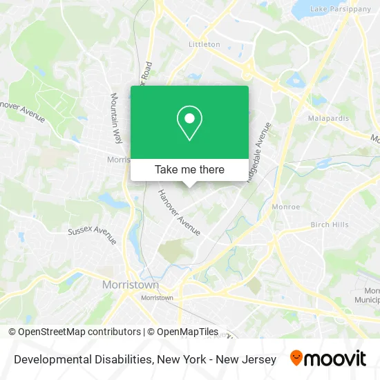 Developmental Disabilities map