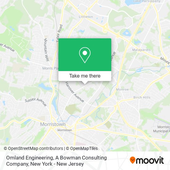Mapa de Omland Engineering, A Bowman Consulting Company