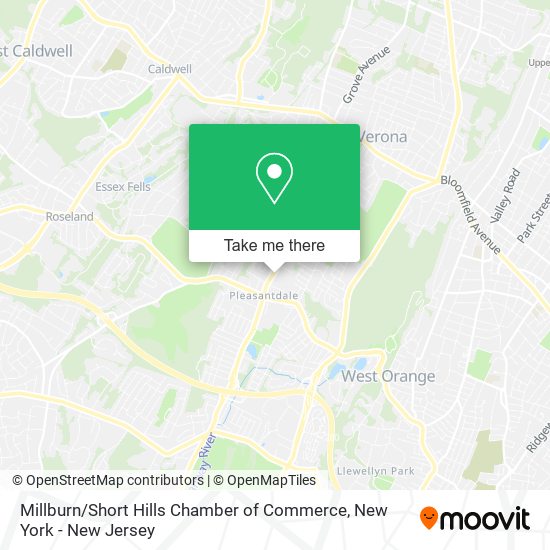 Mapa de Millburn / Short Hills Chamber of Commerce