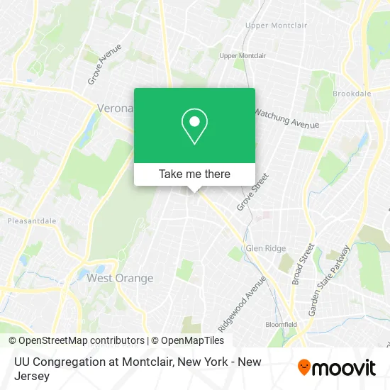 UU Congregation at Montclair map