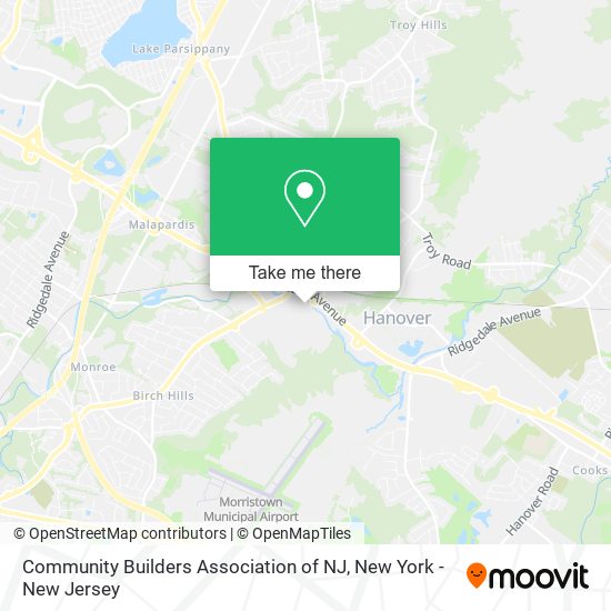 Community Builders Association of NJ map