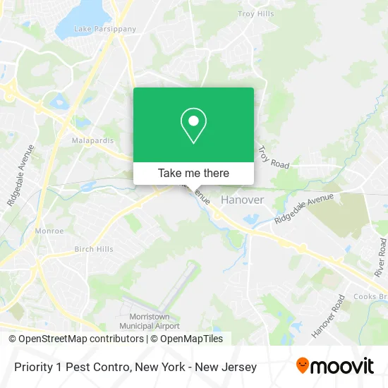 Priority 1 Pest Contro map