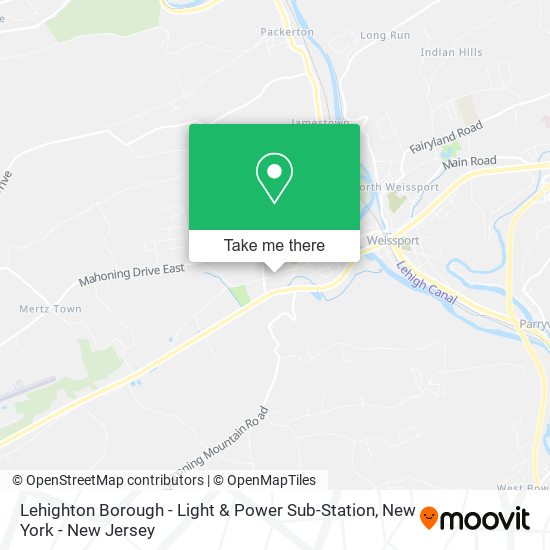 Lehighton Borough - Light & Power Sub-Station map