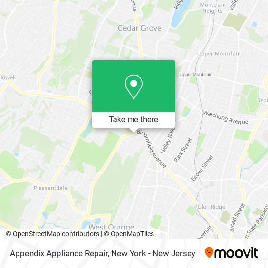 Appendix Appliance Repair map