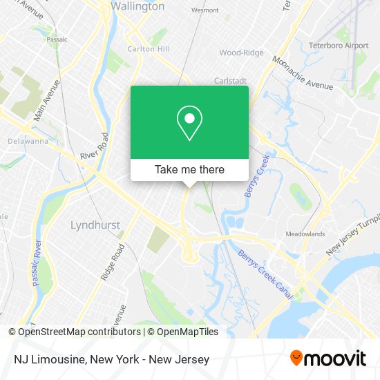 NJ Limousine map