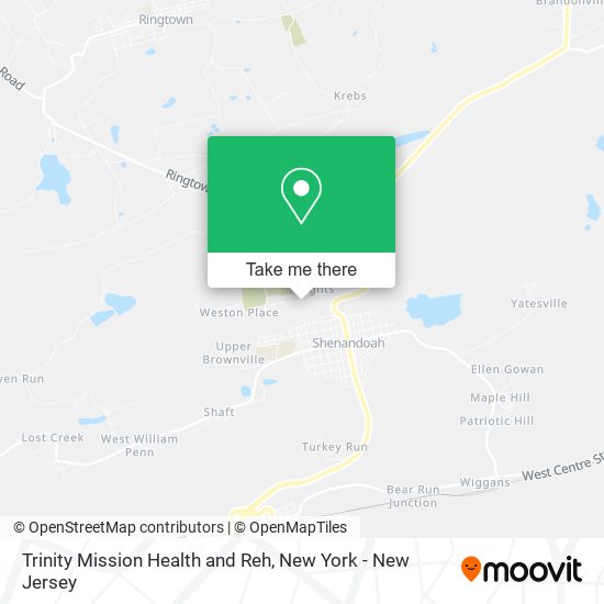 Trinity Mission Health and Reh map