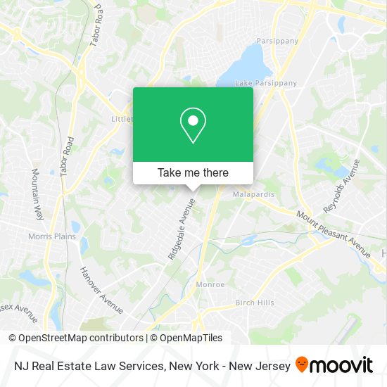 Mapa de NJ Real Estate Law Services