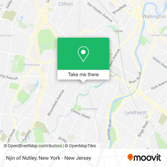 Njin of Nutley map