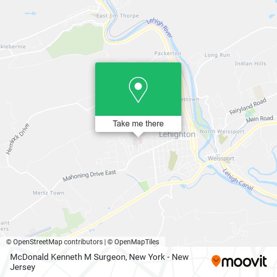 McDonald Kenneth M Surgeon map