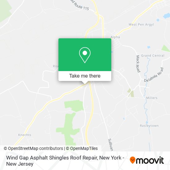 Wind Gap Asphalt Shingles Roof Repair map