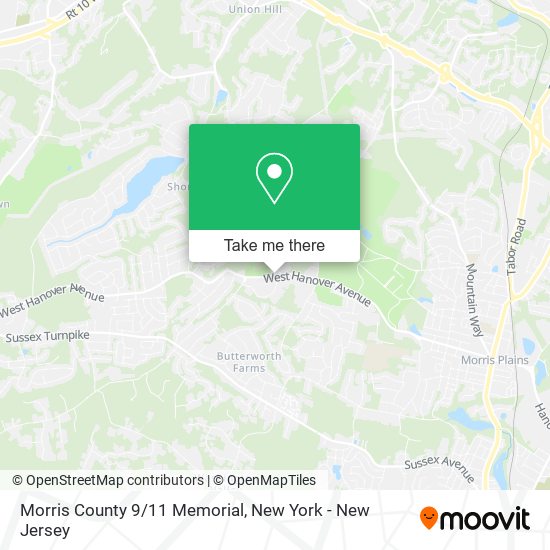 Mapa de Morris County 9/11 Memorial