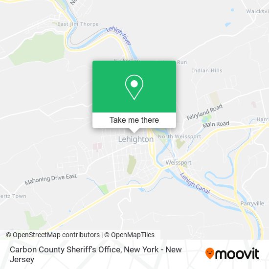 Carbon County Sheriff's Office map