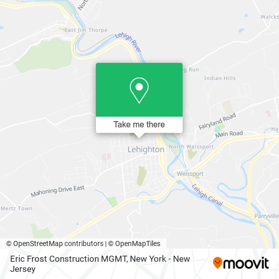 Eric Frost Construction MGMT map
