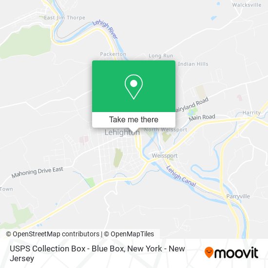 Mapa de USPS Collection Box - Blue Box