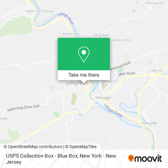 USPS Collection Box - Blue Box map