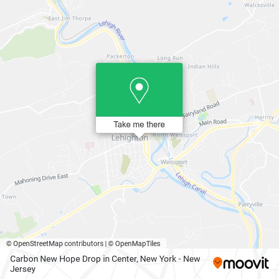 Carbon New Hope Drop in Center map