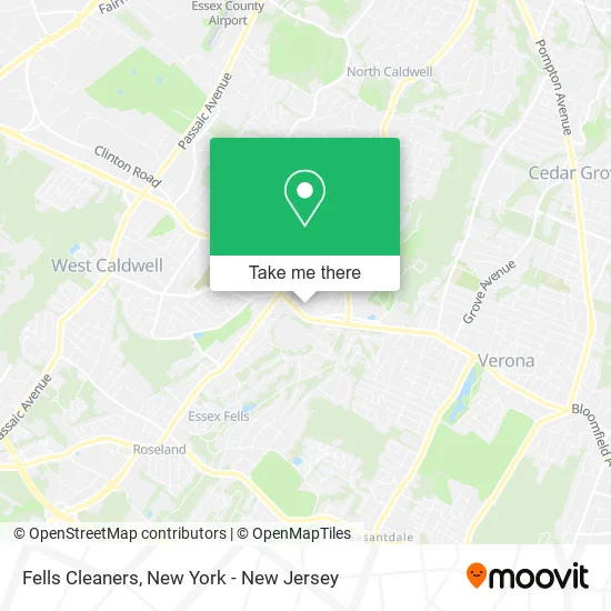 Fells Cleaners map
