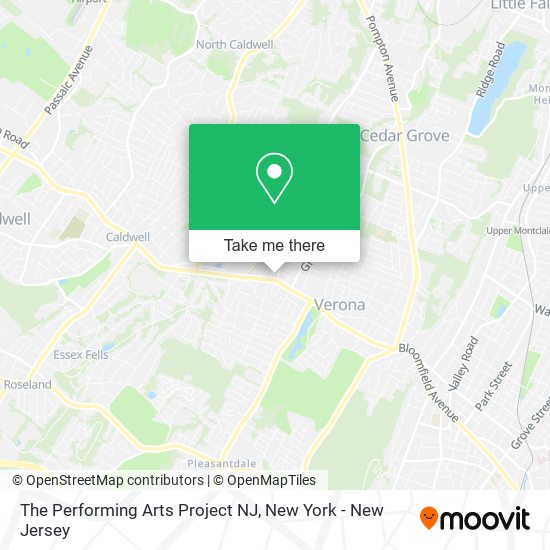 The Performing Arts Project NJ map