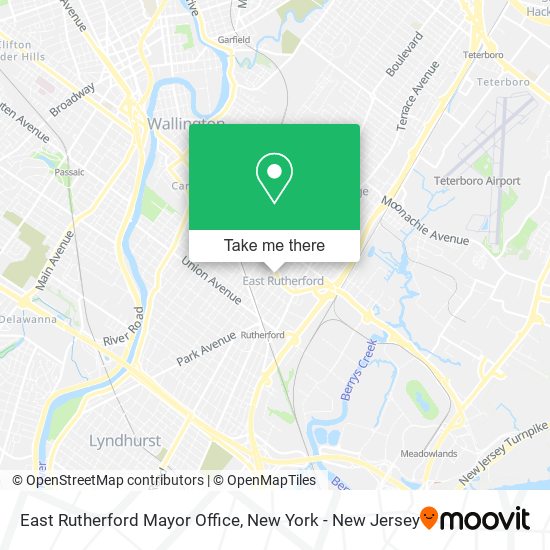 East Rutherford Mayor Office map