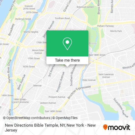 New Directions Bible Temple, NY map