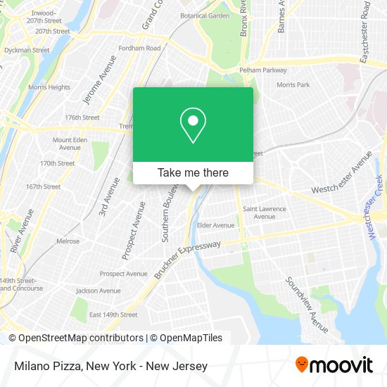 Milano Pizza map