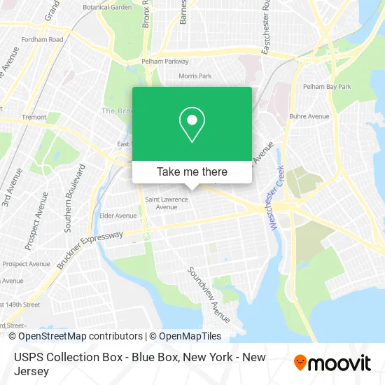 USPS Collection Box - Blue Box map