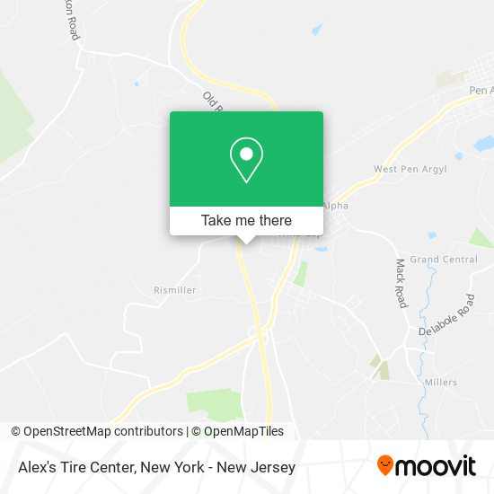 Alex's Tire Center map