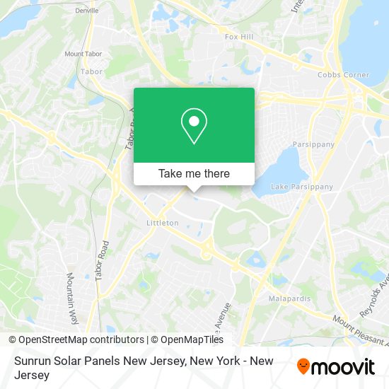 Sunrun Solar Panels New Jersey map