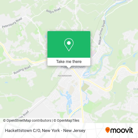 Mapa de Hackettstown C/O