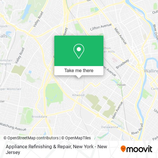 Appliance Refinishing & Repair map