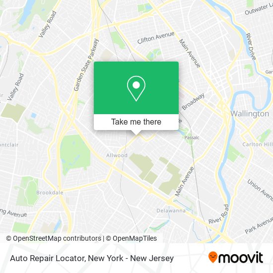 Auto Repair Locator map