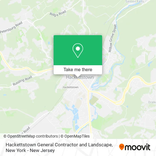 Hackettstown General Contractor and Landscape map