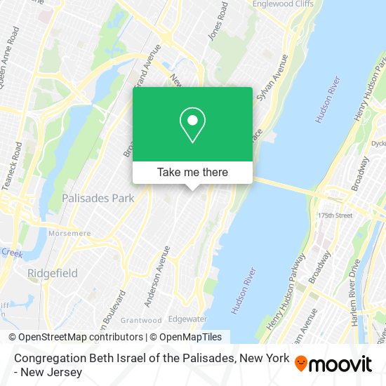 Congregation Beth Israel of the Palisades map