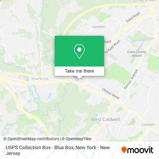 Mapa de USPS Collection Box - Blue Box