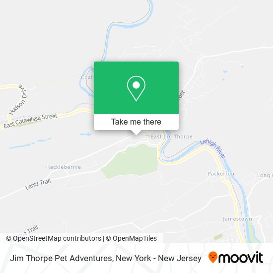 Mapa de Jim Thorpe Pet Adventures