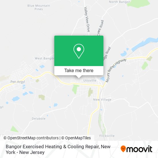 Bangor Exercised Heating & Cooling Repair map