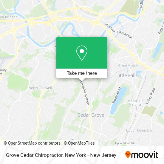 Grove Cedar Chiropractor map