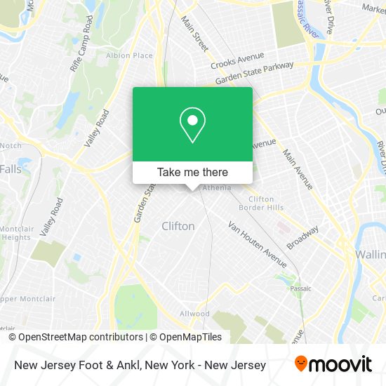 New Jersey Foot & Ankl map