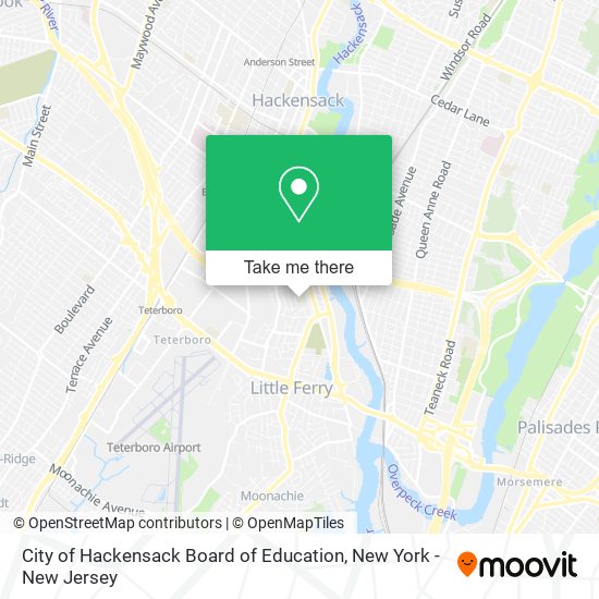 City of Hackensack Board of Education map