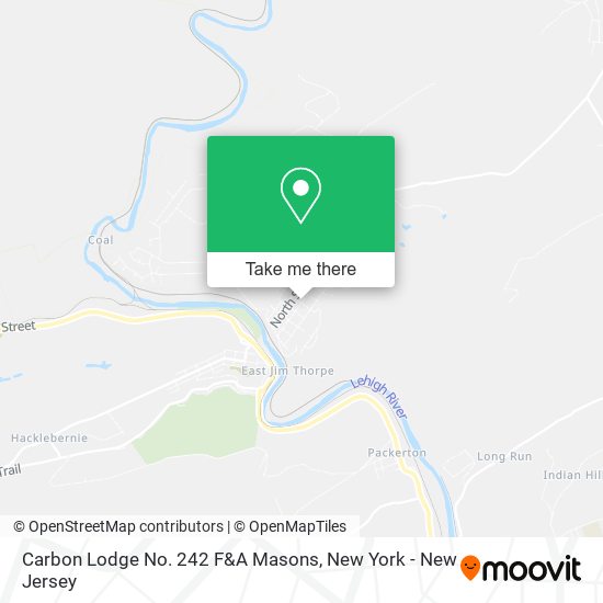 Carbon Lodge No. 242 F&A Masons map