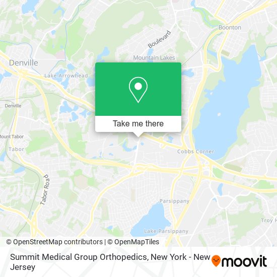 Summit Medical Group Orthopedics map