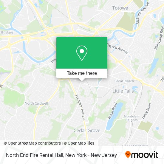 Mapa de North End Fire Rental Hall